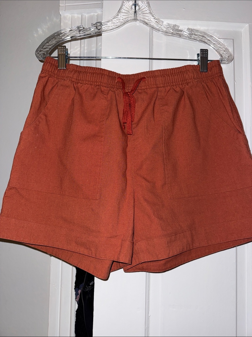 Amazon Women's Drawstring Bermudas - Rust Orange
